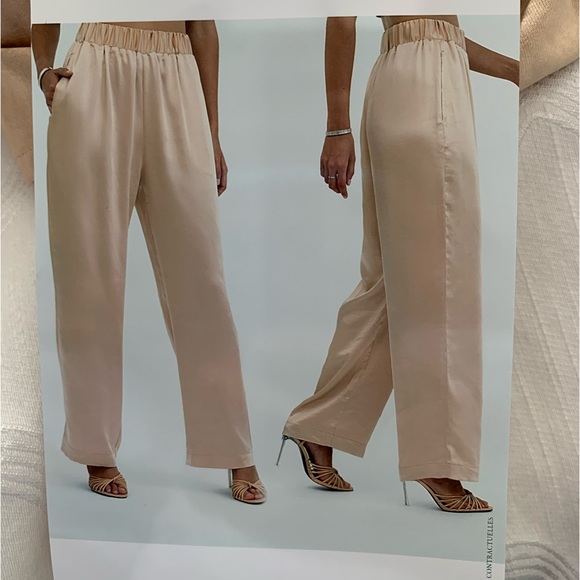 NWT Satin Wide Leg Pants Lili Sidonio - Picture 4 of 9